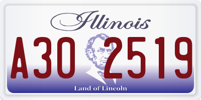 IL license plate A302519