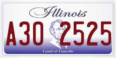 IL license plate A302525