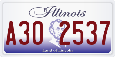 IL license plate A302537