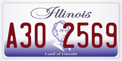 IL license plate A302569