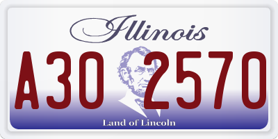 IL license plate A302570