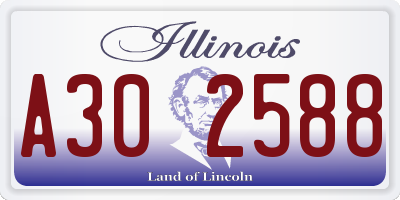 IL license plate A302588
