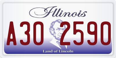 IL license plate A302590