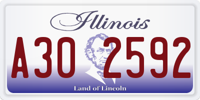 IL license plate A302592