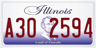 IL license plate A302594