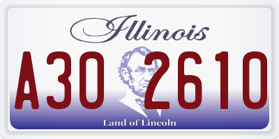 IL license plate A302610