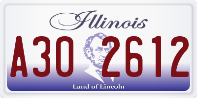 IL license plate A302612