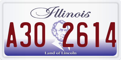 IL license plate A302614