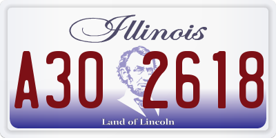 IL license plate A302618