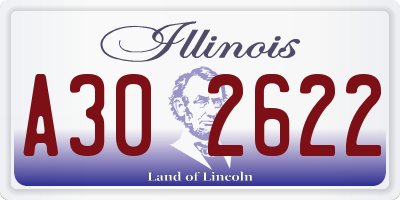 IL license plate A302622