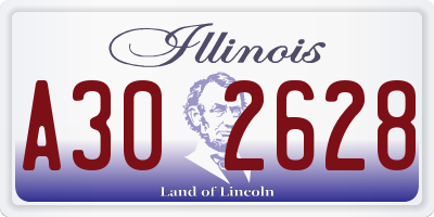 IL license plate A302628