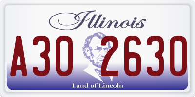 IL license plate A302630