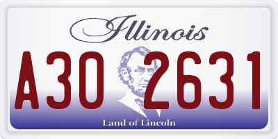 IL license plate A302631