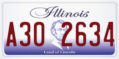 IL license plate A302634