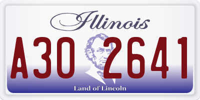 IL license plate A302641