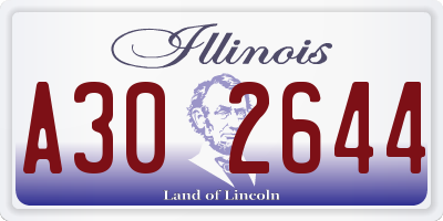 IL license plate A302644