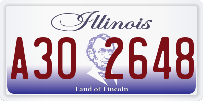 IL license plate A302648