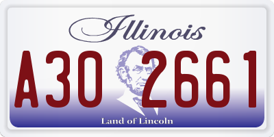 IL license plate A302661