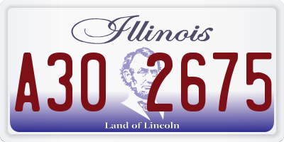 IL license plate A302675
