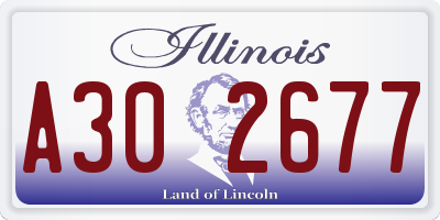 IL license plate A302677