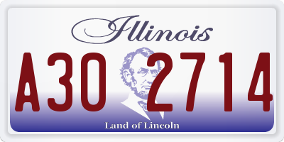 IL license plate A302714