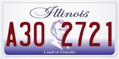 IL license plate A302721