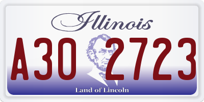 IL license plate A302723