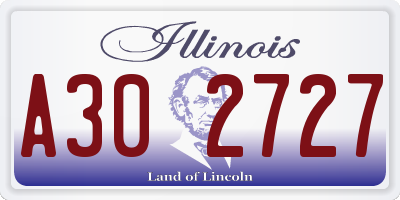 IL license plate A302727