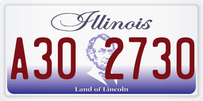 IL license plate A302730