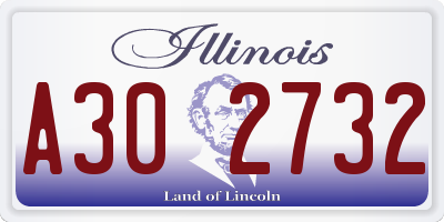 IL license plate A302732
