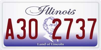IL license plate A302737