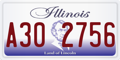 IL license plate A302756