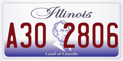 IL license plate A302806