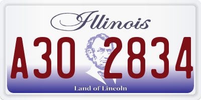 IL license plate A302834