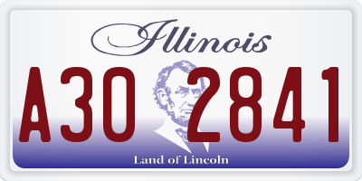 IL license plate A302841