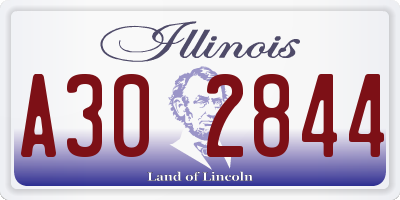 IL license plate A302844