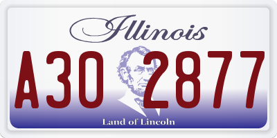 IL license plate A302877