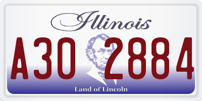 IL license plate A302884