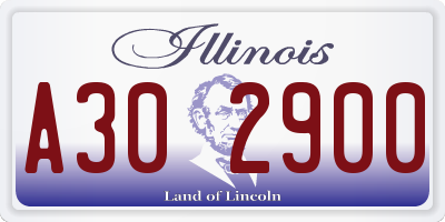 IL license plate A302900
