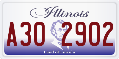 IL license plate A302902
