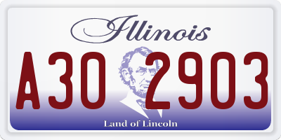 IL license plate A302903