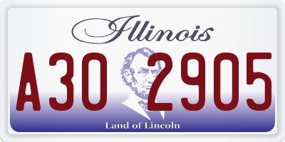 IL license plate A302905