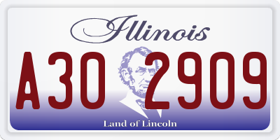 IL license plate A302909