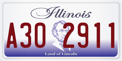 IL license plate A302911