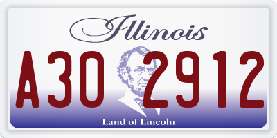 IL license plate A302912