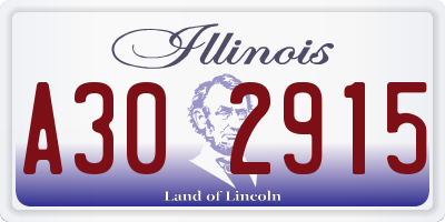 IL license plate A302915