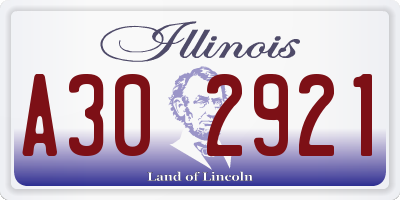 IL license plate A302921