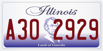 IL license plate A302929