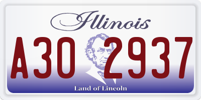 IL license plate A302937