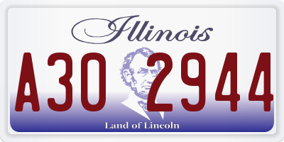 IL license plate A302944